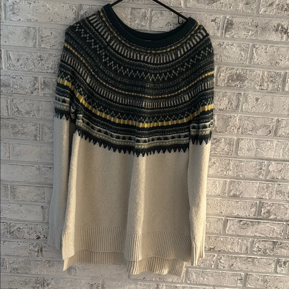 Maternity Fair Isle Pattern Tunic Sweater